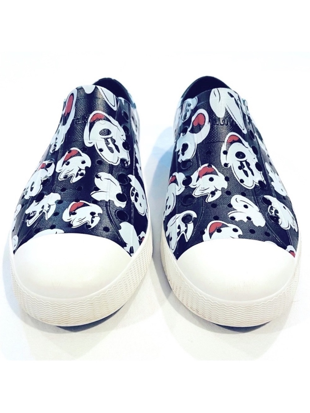 Native Shoes Mickey Mouse Jefferson Womens 7 Boys 5 Disney Slip-Ons Black Vegan